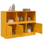 Credenza Giallo Senape 99x39x73 cm in Acciaio