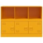 Credenza Giallo Senape 99x39x73 cm in Acciaio