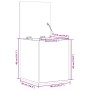 Contenitore Portaoggetti Nero 40x42x46 cm Legno Multistrato