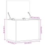 Contenitore Portaoggetti Bianco 60x42x46 cm Legno Multistrato