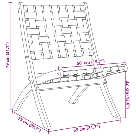 Sedie Pieghevoli Giardino 2pz Tavolino Blu Scuro Legno Massello