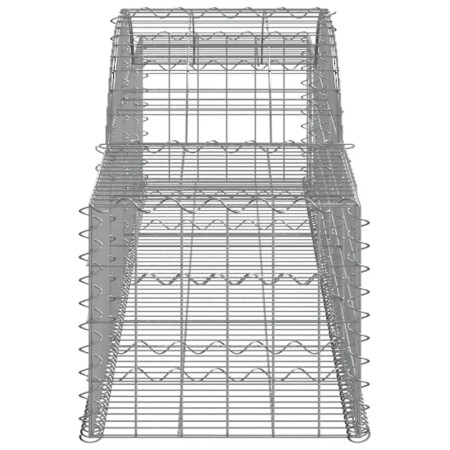 Cesti Gabbioni ad Arco 30 pz 300x50x40/60 cm Ferro Zincato