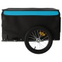 Rimorchio da Bici Nero e Blu 45 kg in Ferro