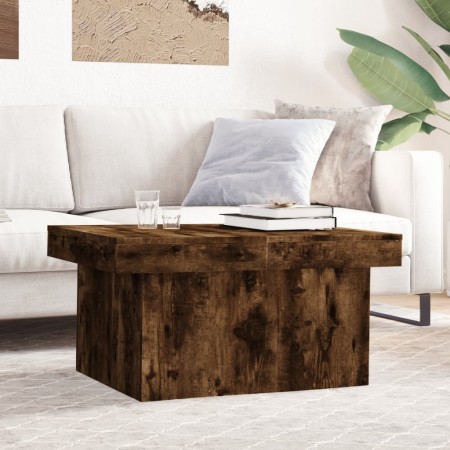 Tavolino da Salotto Rovere Fumo 80x55x40 cm Legno Multistrato