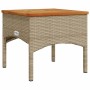 Set Divano da Giardino 3 pz con Cuscini Beige in Polyrattan