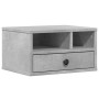 Supporto Stampante Grigio Cemento 40x32x22,5 Legno Multistrato