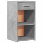 Comodini 2 pz Grigio Cemento 35x34x65 cm in Legno Multistrato