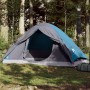 Tenda da Campeggio a Cupola per 4 Persone Blu Impermeabile