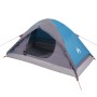 Tenda da Campeggio a Cupola per 4 Persone Blu Impermeabile