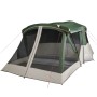 Tenda da Campeggio con Portico per 4 Persone Verde Impermeabile