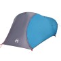 Tenda da Campeggio a Cupola per 4 Persone Blu Impermeabile