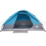 Tenda da Campeggio a Cupola per 4 Persone Blu Impermeabile