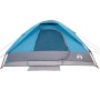 Tenda da Campeggio a Cupola per 4 Persone Blu Impermeabile