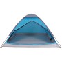 Tenda da Campeggio a Cupola per 4 Persone Blu Impermeabile