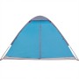 Tenda da Campeggio a Cupola per 4 Persone Blu Impermeabile