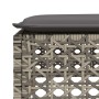 Set Divani da Giardino 7 pz con Cuscini Grigio in Polyrattan