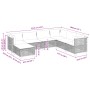 Set Divani da Giardino 7 pz con Cuscini Grigio in Polyrattan