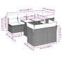 Set Divano da Giardino 8 pz con Cuscini Grigio in Polyrattan