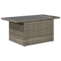 Set Divani da Giardino 11 pz con Cuscini in Polyrattan Grigio