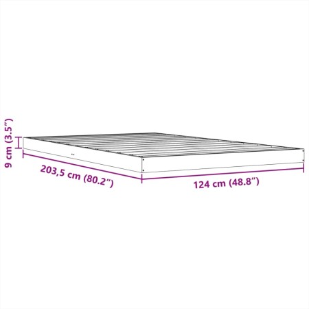 Giroletto Marrone Cera 120x200 cm in Legno Massello di Pino