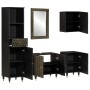 Set Mobili da Bagno 5 pz in Legno Massello di Mango