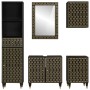 Set Mobili da Bagno 5 pz in Legno Massello di Mango