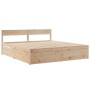 Giroletto con Cassetti 200x200 cm in Legno Massello di Pino