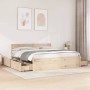 Giroletto con Cassetti 200x200 cm in Legno Massello di Pino