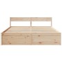 Giroletto con Cassetti 200x200 cm in Legno Massello di Pino