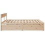 Giroletto con Cassetti 200x200 cm in Legno Massello di Pino