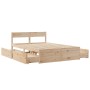 Giroletto con Cassetti 120x190 cm in Legno Massello di Pino