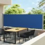 Tenda Laterale Retrattile per Patio 140x600 cm Blu