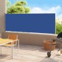 Tenda Laterale Retrattile per Patio 200x500 cm Blu