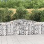 Cesti Gabbioni ad Arco 15 pz 400x30x80/100 cm Ferro Zincato