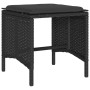 Set Divano da Giardino 6 pz con Cuscini Nero in Polyrattan