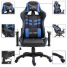 Sedia da Gaming Blu in Similpelle