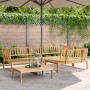 Set Divano Pallet da Giardino 4 pz in Legno Massello di Acacia
