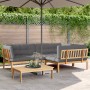 Set Divani Pallet Giardino 4pz Cuscini Legno Massello Acacia