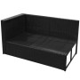 Set Mobili da Giardino con Cuscini 8 pz in Polyrattan Nero