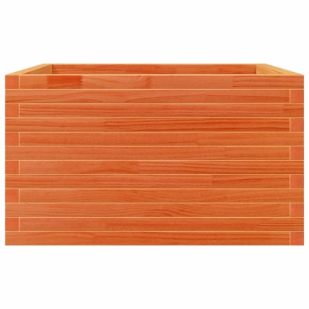 Fioriera Giardino Marrone Cera 80x80x45,5cm Legno Massello Pino