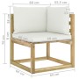 Set Salotto Giardino con Cuscini 6 pz in Pino Impregnato