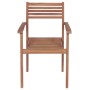 Sedie da Giardino 2 pz con Cuscini Beige Massello di Teak