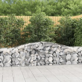 Cesti Gabbioni ad Arco 3 pz 400x50x60/80 cm Ferro Zincato