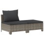 Set di Divani da Giardino 2 pz con Cuscini in Polyrattan Grigio