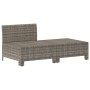 Set di Divani da Giardino 2 pz con Cuscini in Polyrattan Grigio