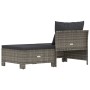 Set di Divani da Giardino 2 pz con Cuscini in Polyrattan Grigio