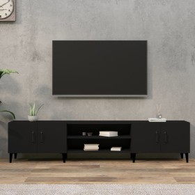 Mobile Porta TV Nero 180x31,5x40 cm in Legno Multistrato