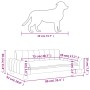 Lettino per Cani Grigio 90x53x30 cm in Similpelle