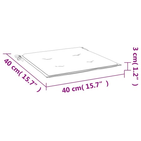 Cuscini per Sedia 6 pz Crema 40x40x3 cm in Tessuto Oxford