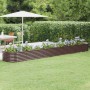 Letto Giardino Acciaio Verniciato a Polvere 440x80x36cm Marrone